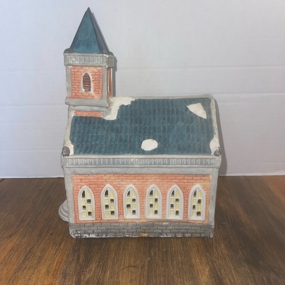 Vintage Collins Holiday Expression Ceramic Church C-7 Christmas Village - Picture 2 of 7